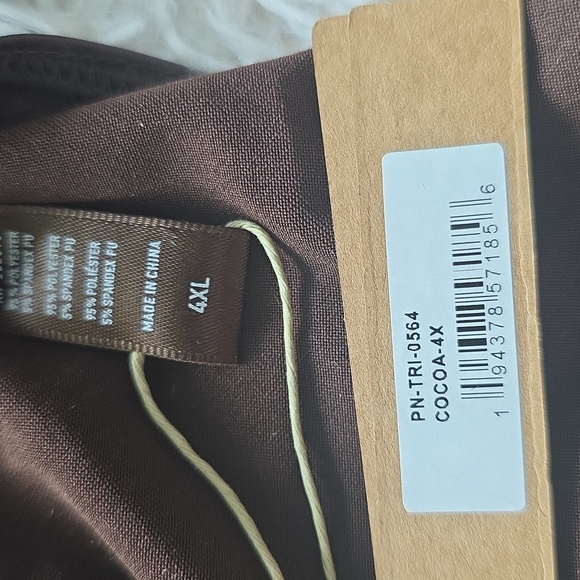 NWT Skims Wet Jersey Triangle Bralette COCOA size 4XL - Picture 4 of 12